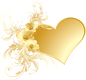 a gold heart